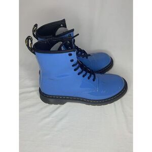 Dr. Martens Lilian Blue Black Leather Boots Size 5 Made In‎ Vietnam women 7